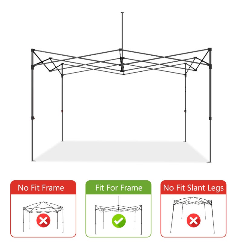 ABCCANOPY Replacement Canopy Top for Pop Up Canopy Tent (10x10, White) - Image 2